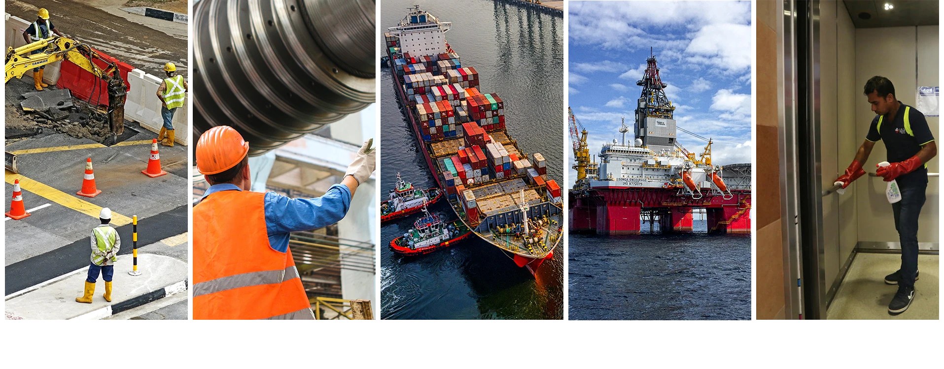 Industries served: construction, marine, offshore and facilities