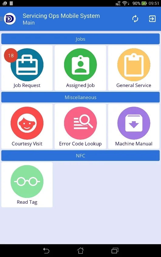 Servicing Ops Management System (SOMS) screen 1