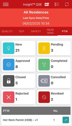 InSight QSE mobile app screen 1.1